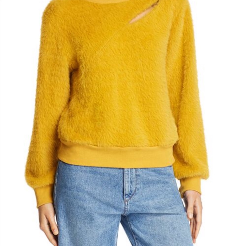 J.O.A. Cutout Textured Sweater